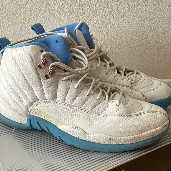 jordan retro 12 light blue and white